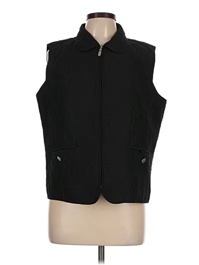 Pre-owned Christopher & Banks Sweater Vest In Black