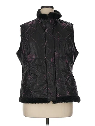 Pre-owned Christopher & Banks Sweater Vest In Black