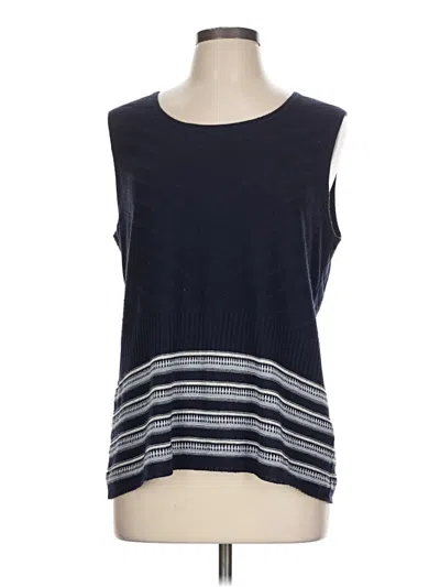 Pre-owned Christopher & Banks Sweater Vest In Blue