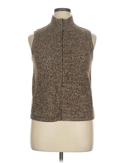 Pre-owned Christopher & Banks Sweater Vest In Brown