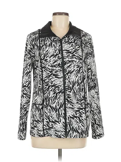 Pre-owned Christopher & Banks Track Jacket In Silver