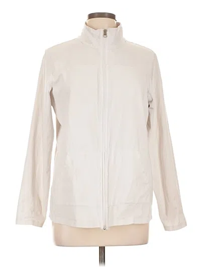 Pre-owned Christopher & Banks Track Jacket In White