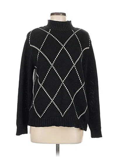 Pre-owned Christopher & Banks Turtleneck Sweater In Black