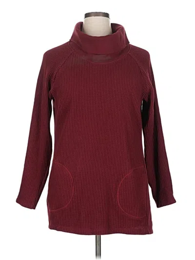 Pre-owned Christopher & Banks Turtleneck Sweater In Burgundy