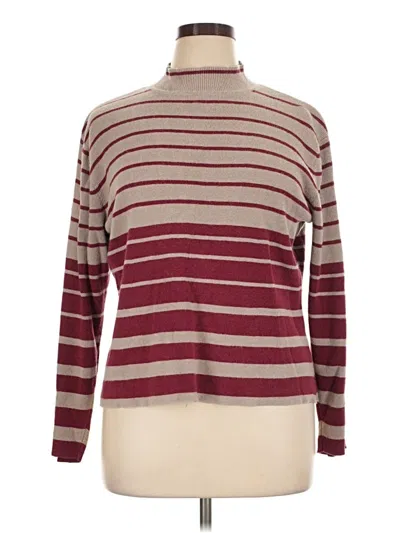 Pre-owned Christopher & Banks Turtleneck Sweater In Burgundy