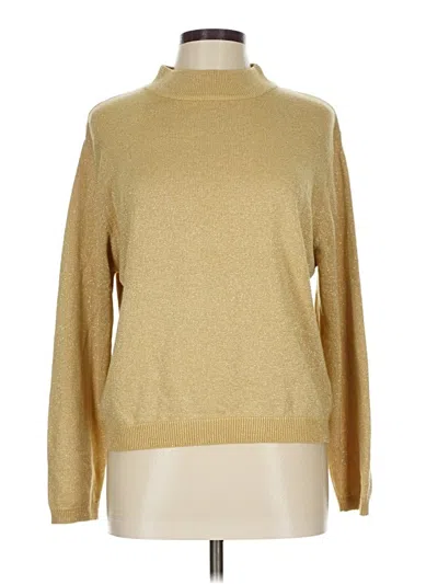 Pre-owned Christopher & Banks Turtleneck Sweater In Gold