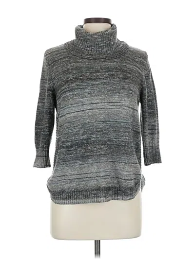 Pre-owned Christopher & Banks Turtleneck Sweater In Gray