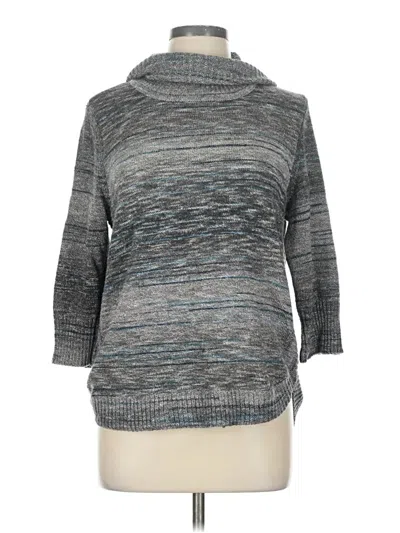 Pre-owned Christopher & Banks Turtleneck Sweater In Gray
