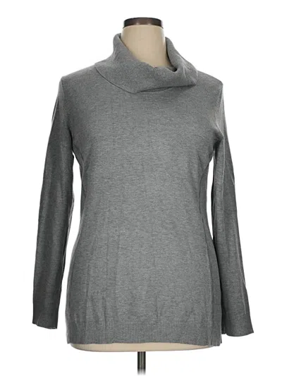 Pre-owned Christopher & Banks Turtleneck Sweater In Gray