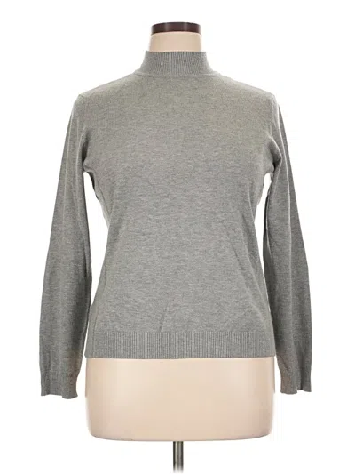 Pre-owned Christopher & Banks Turtleneck Sweater In Gray