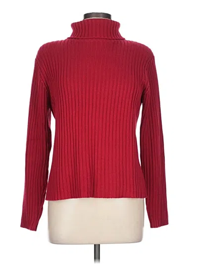 Pre-owned Christopher & Banks Turtleneck Sweater In Red