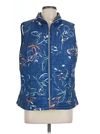 Pre-owned Christopher & Banks Vest In Blue