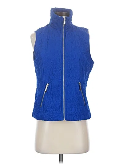Pre-owned Christopher & Banks Vest In Blue