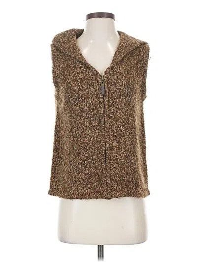 Pre-owned Christopher & Banks Vest In Gold
