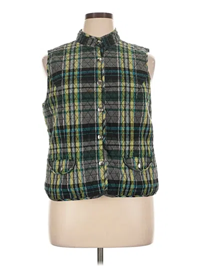 Pre-owned Christopher & Banks Vest In Green