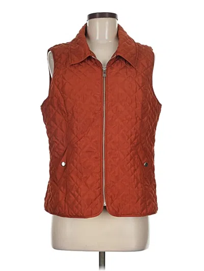 Pre-owned Christopher & Banks Vest In Orange