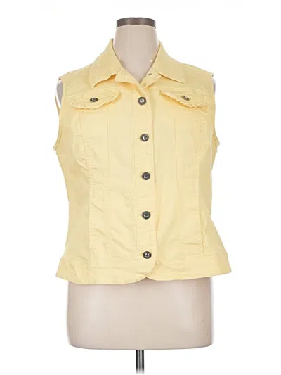 Pre-owned Christopher & Banks Vest In Yellow