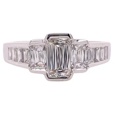 Pre-owned Christopher Designs Crisscut Diamond L'amour Engagement Ring 1.75 Tcw 18kt Wg In Multi