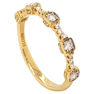 Pre-owned Christopher Designs Stackable Diamond Band 17 Diamonds 0.25ctw 18k Yellow Gold