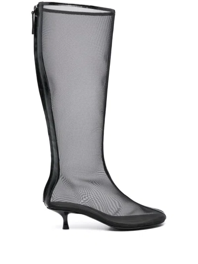 Christopher Esber 50mm Mesh Boots In Black