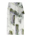 Christopher Esber Absence Layered Printed Silk-chiffon Wide-leg Pants In Multi