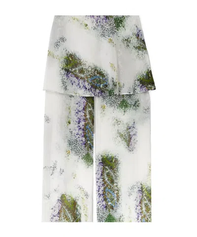 CHRISTOPHER ESBER ABSENCE LAYERED PRINTED SILK-CHIFFON WIDE-LEG PANTS
