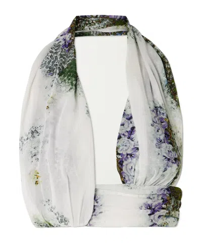 Christopher Esber Absence Wrap Crop Top In White