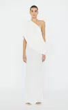 Christopher Esber Aiba Draped Jersey Maxi Dress In White