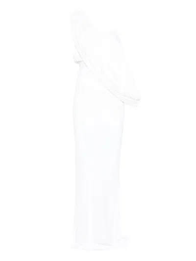 Christopher Esber Aiba Draped Maxi Dress In White