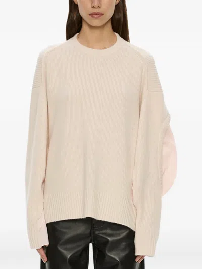 Christopher Esber Airbag Ribbed-knit Sweater In Brown