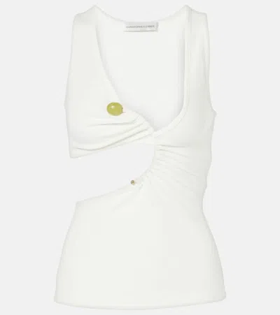 CHRISTOPHER ESBER ARC STONE RIBBED-KNIT TANK TOP