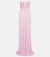 Christopher Esber Arced Palm Gathered Maxi Dress In Pink