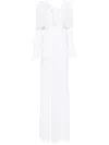 Christopher Esber Arced Palm Maxi Dress In White