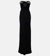Christopher Esber Arced Palm Jersey Maxi Dress In Black