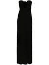 Christopher Esber Arced Palm Strapless Dress In Black