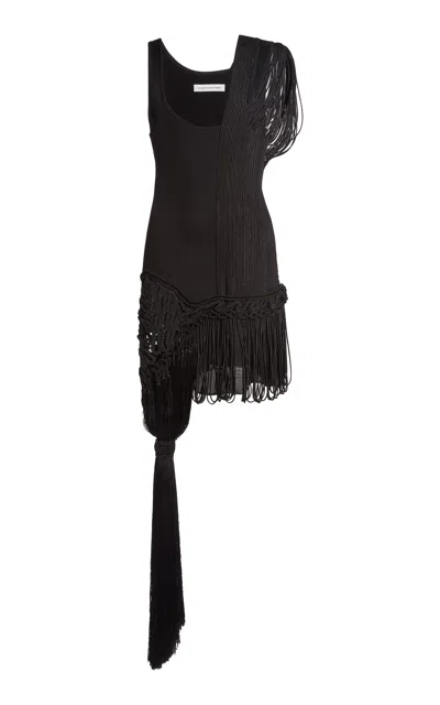 Christopher Esber Arras Corded Tassel Tank Dress In Black
