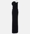 Christopher Esber Asymmetric Jersey Midi Dress In Black