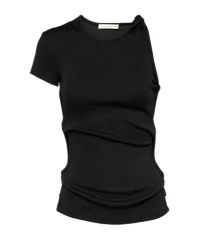 Christopher Esber Asymmetrical Cardigan In Black