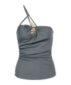 Christopher Esber Concave Stone Strapless Top In Gray