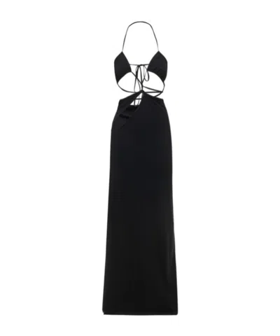 Christopher Esber Asymmetrical Cutout Long Dress In Black
