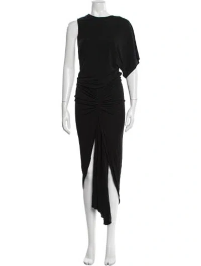 Pre-owned Christopher Esber Asymmetrical Long Dress In Black