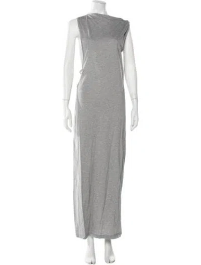 Pre-owned Christopher Esber Asymmetrical Long Dress In Gray