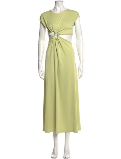 Pre-owned Christopher Esber Asymmetrical Long Dress In Green
