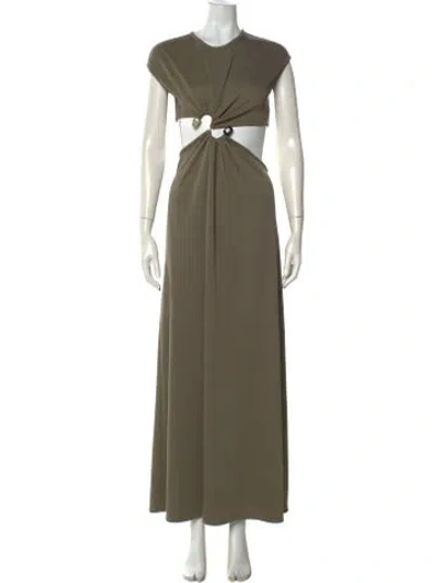 Pre-owned Christopher Esber Asymmetrical Long Dress In Neutral