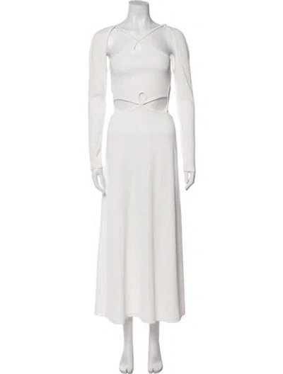 Pre-owned Christopher Esber Asymmetrical Long Dress In Neutral