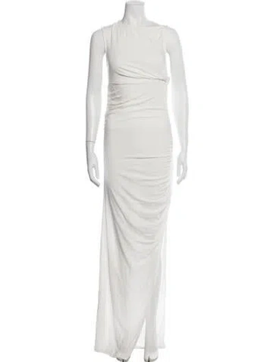 Pre-owned Christopher Esber Asymmetrical Long Dress In Neutrals