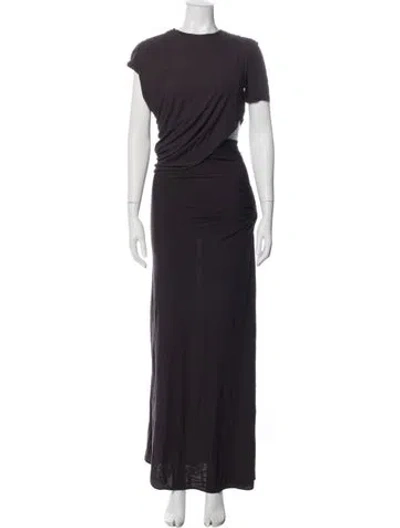 Pre-owned Christopher Esber Asymmetrical Long Dress In Purple