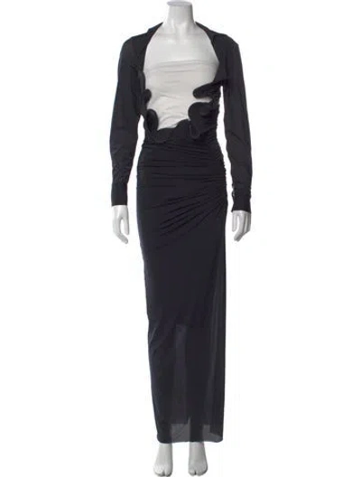 Pre-owned Christopher Esber Asymmetrical Long Dress W/ Tags In Black