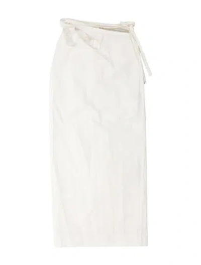 Pre-owned Christopher Esber Asymmetrical Long Dress In White