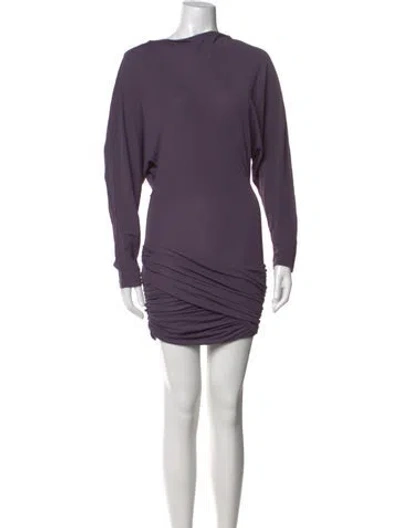Pre-owned Christopher Esber Asymmetrical Mini Dress In Purple